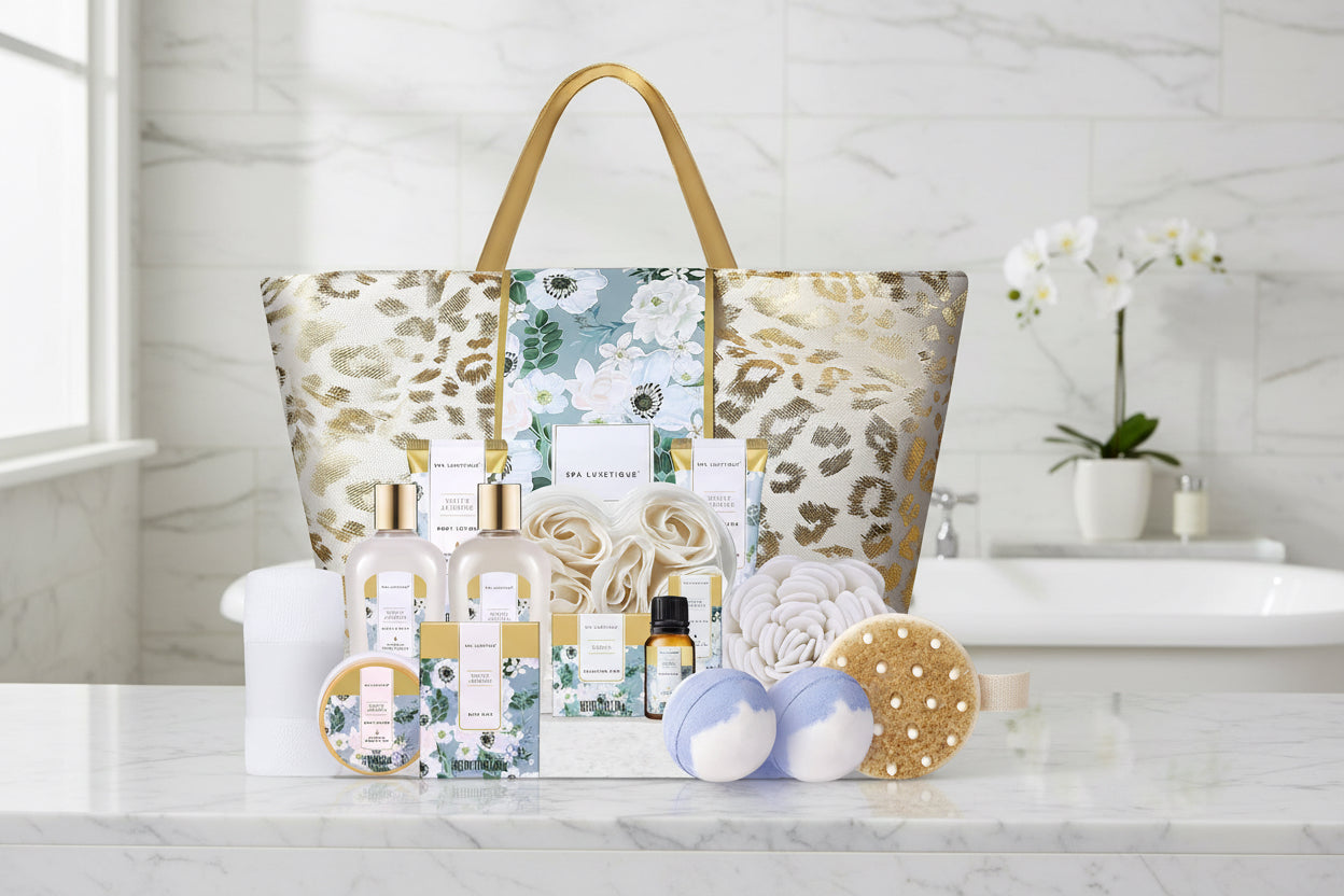 Spa Gift Baskets for Women - Gift Set for Women,15Pcs Luxury Relaxing Spa Kit with Bath Bombs, Birthday Gifts Body and Bath Set
