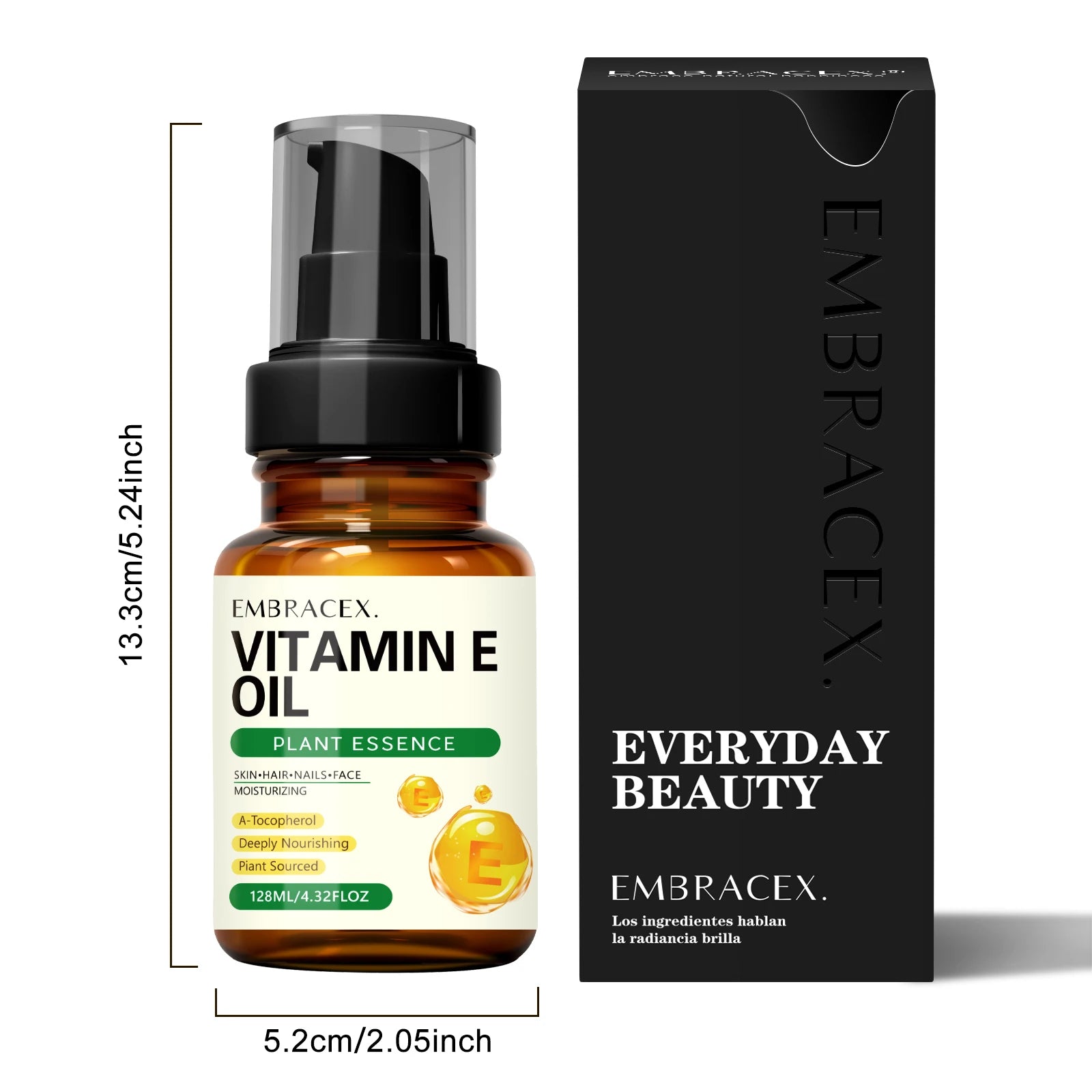 Vitamin E Oil - Natural Essential Oil for Skin, Hair & Nails (128ml)