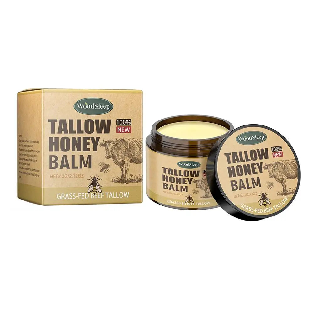 Whipped Beef Tallow Honey Balm - Moisturizing Face & Body Cream