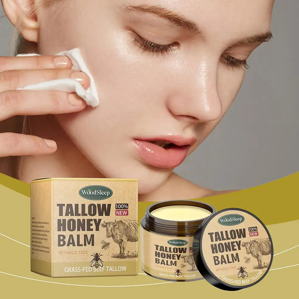 Whipped Beef Tallow Honey Balm - Moisturizing Face & Body Cream
