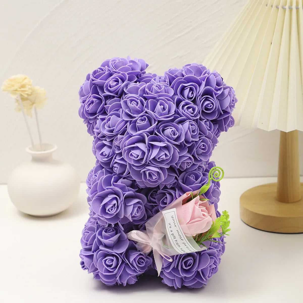 Foam Rose Teddy Bear Bouquet