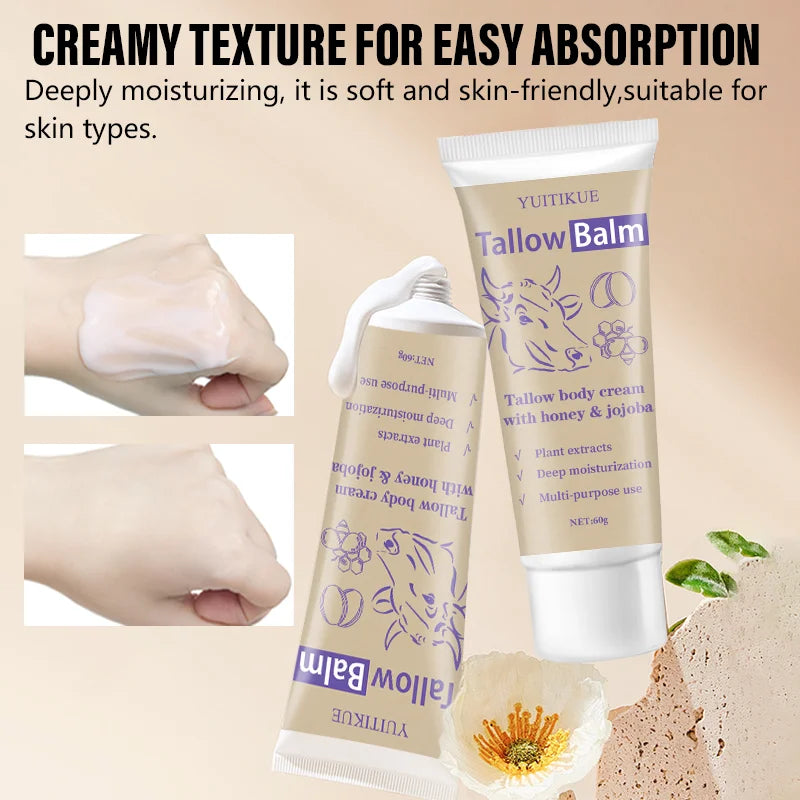 Tallow Body Balm - Multi-Purpose Moisturizer for Hands, Feet & Face
