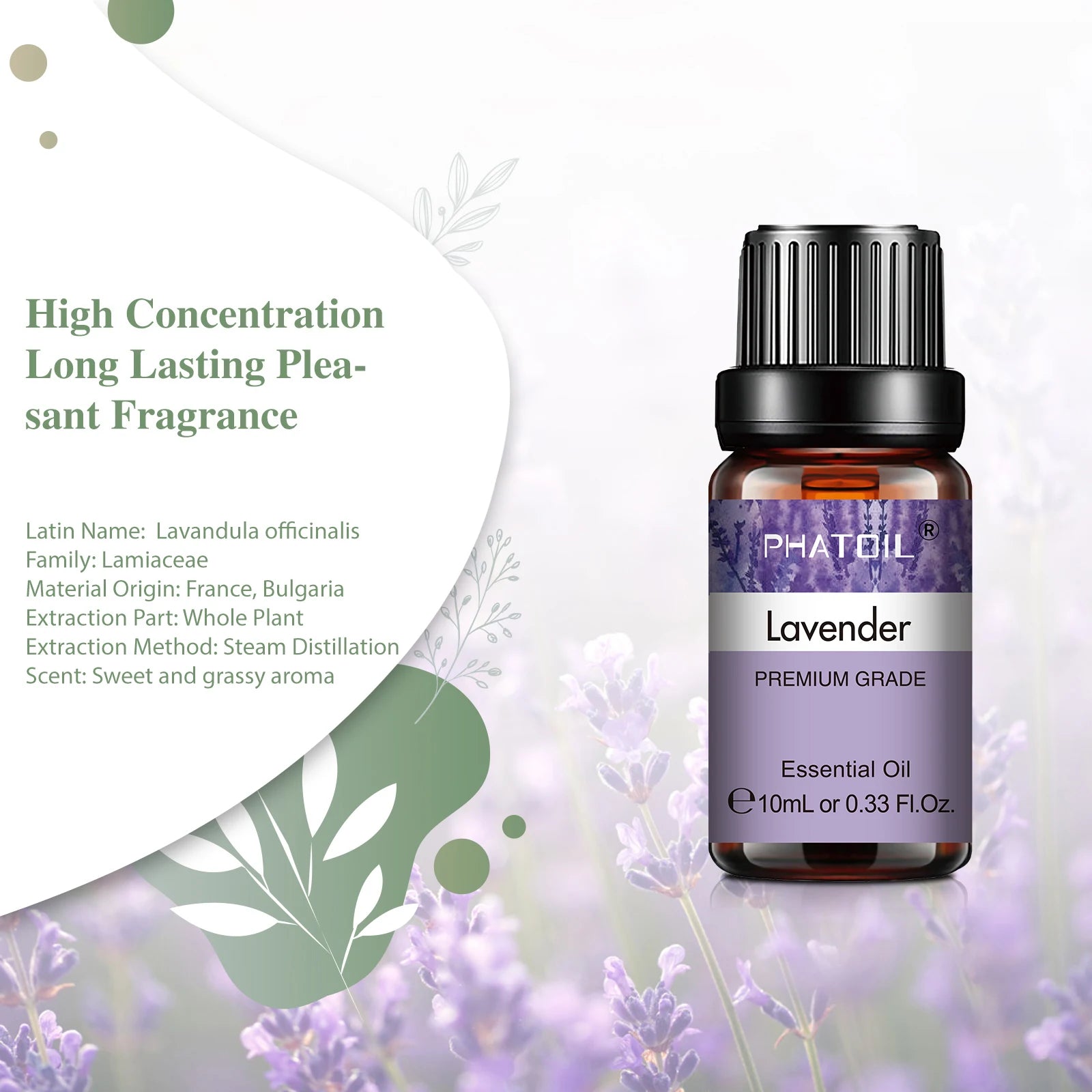 Lavender Essential Oil - Pure Natural Aromatherapy Oil (10ml)