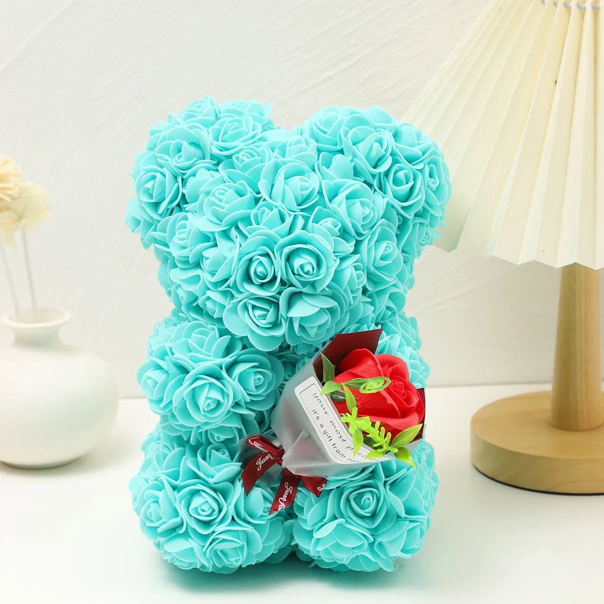 Foam Rose Teddy Bear Bouquet