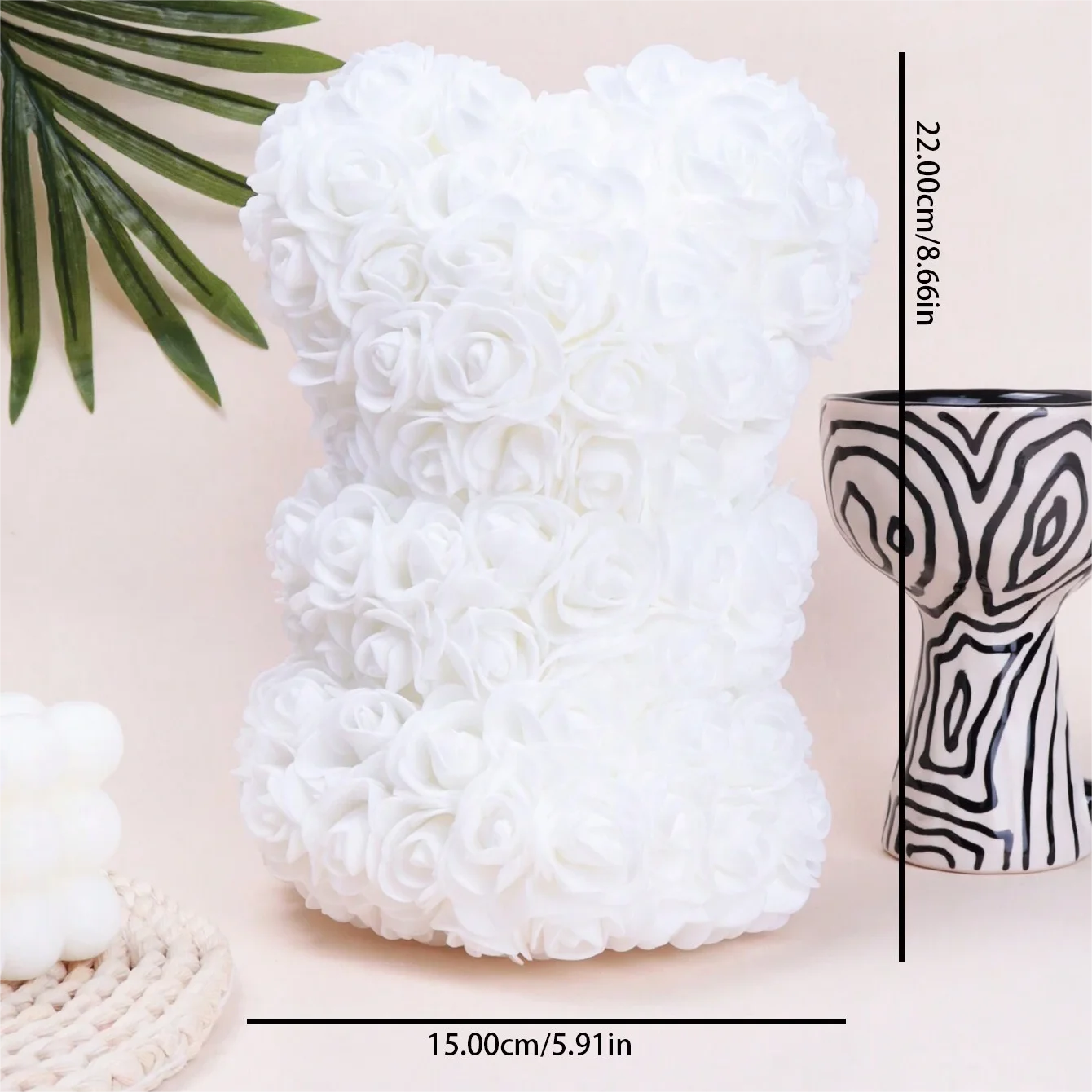 Foam Rose Teddy Bear Bouquet