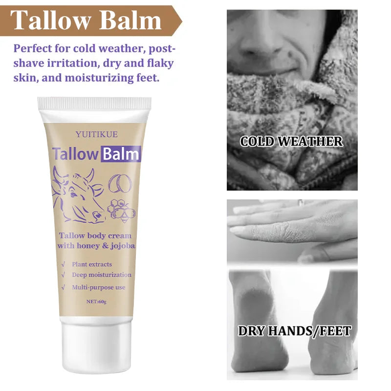 Tallow Body Balm - Multi-Purpose Moisturizer for Hands, Feet & Face