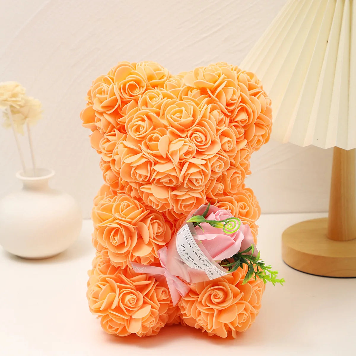 Foam Rose Teddy Bear Bouquet