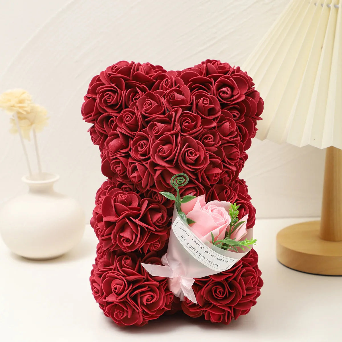 Foam Rose Teddy Bear Bouquet